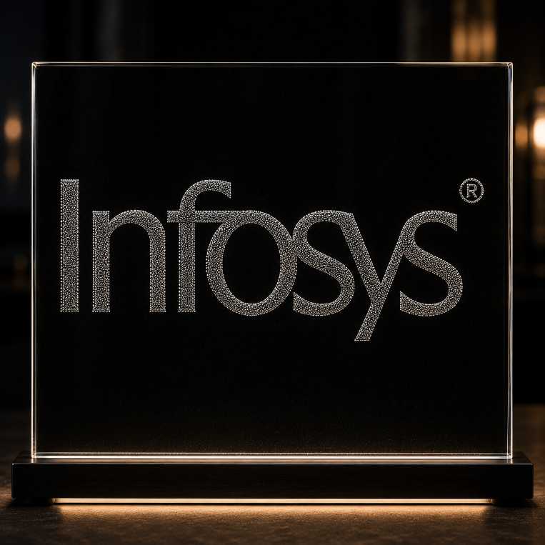 Infosys Custom Marble & Glass Hand Hammered Art Painting Wall Decor