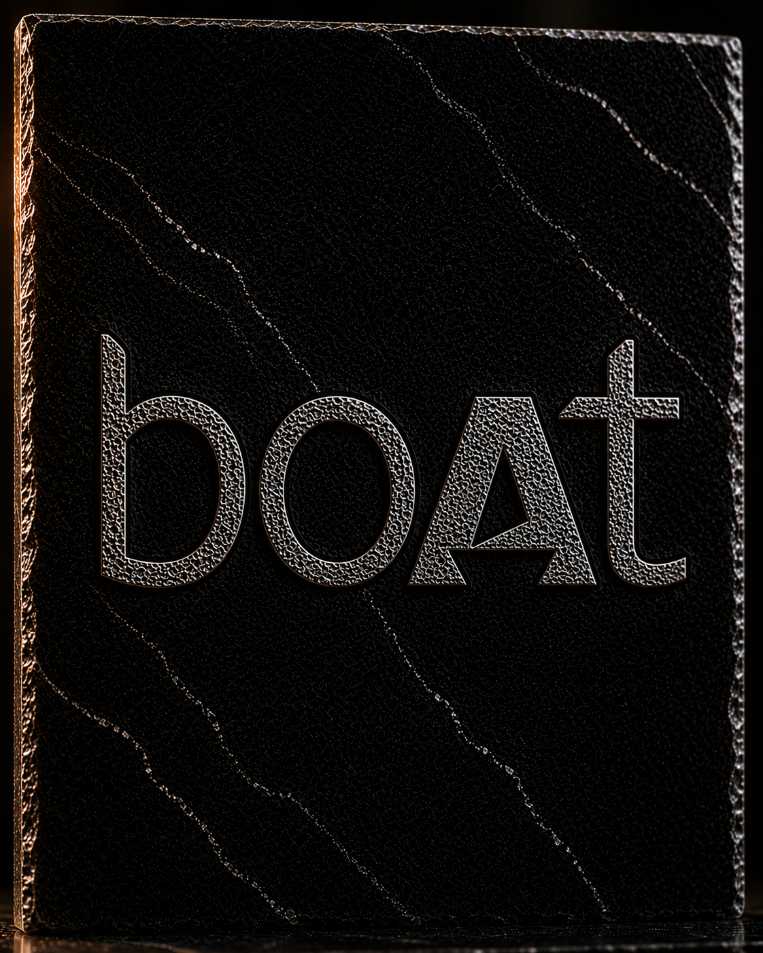 Boat Logo Custom Marble & Glass Hand Hammered Art Portrait Design