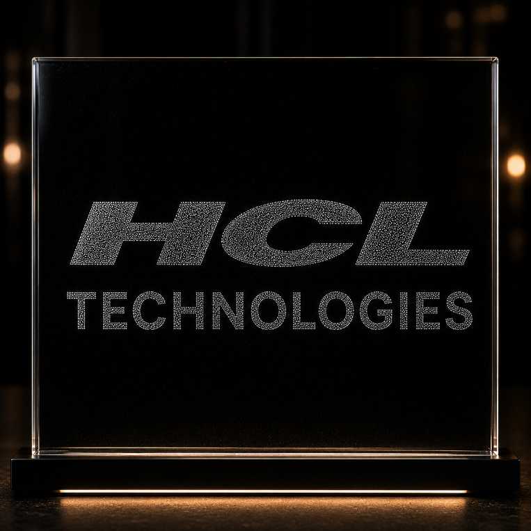 HCL Technologies Custom Marble Glass Hand Hammered Art